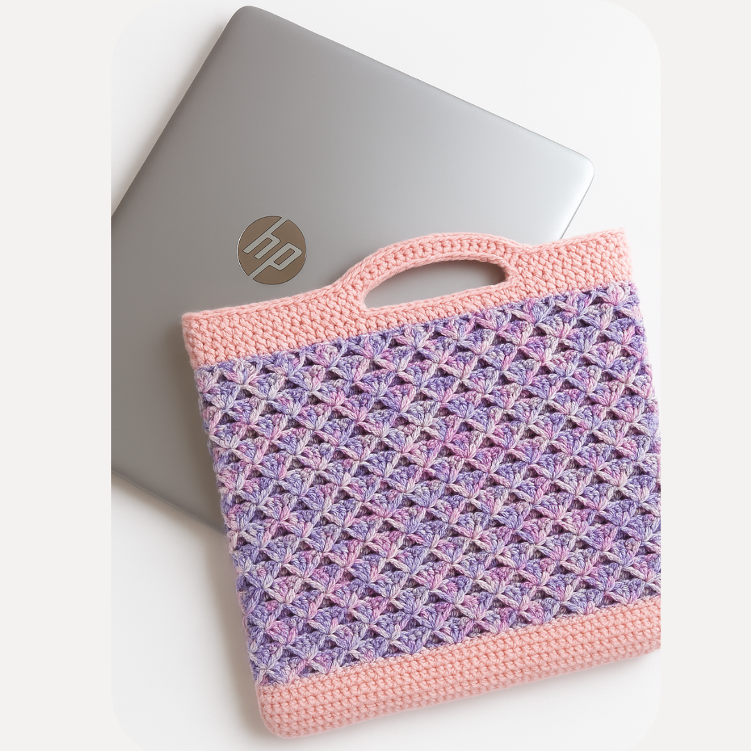 Pixie Peaks Crochet Laptop Sleeve (Customizable, Made-to-order)
