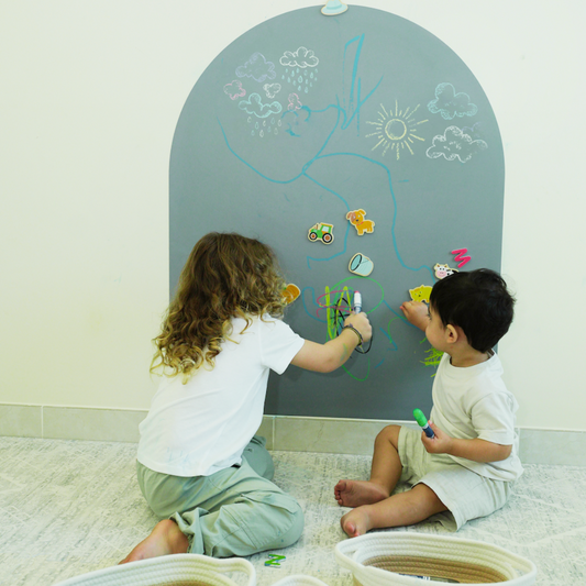 Magic Wall Decal with Set of Magnets - Grey