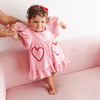 Sofia Ruffle Heart Dress, Pink, Baby Girl, 9-12 Months