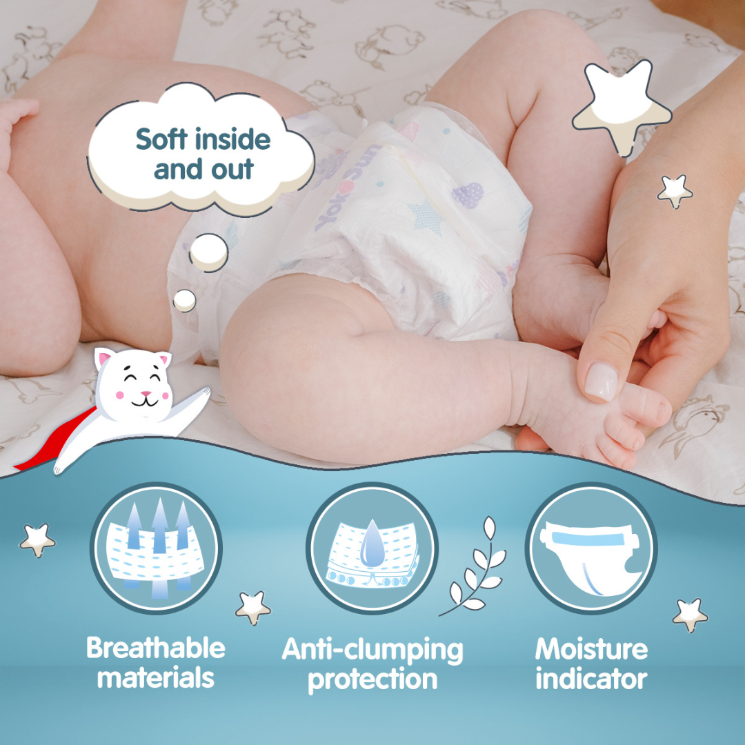 Comfort Baby Diapers, Size 4 Large (9-13 kg), 54 pcs x 4 Pack Super Saver Bundle
