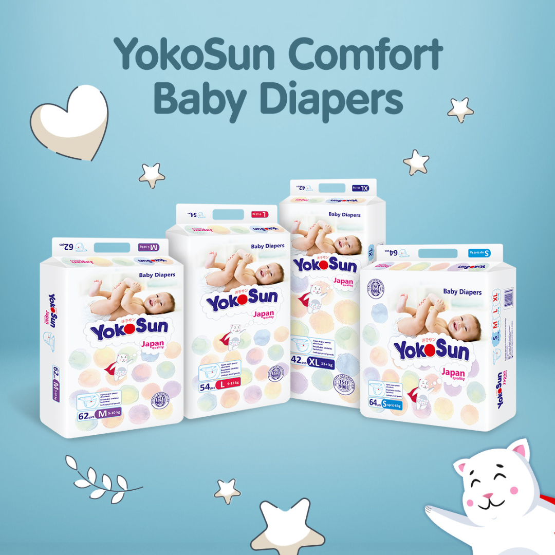 Comfort Baby Diapers, Size 4 Large (9-13 kg), 54 pcs x 4 Pack Super Saver Bundle