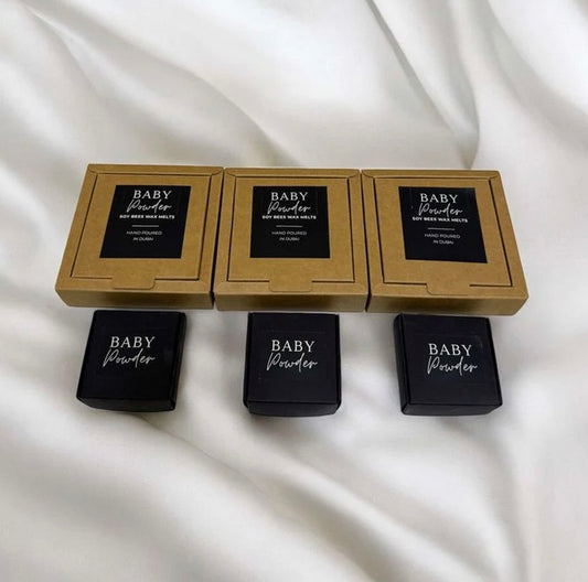 Baby Powder - Wax Melt Hearts Blue 04 Pcs