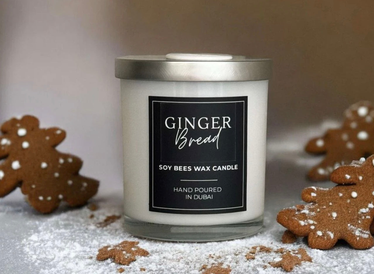 Ginger Bread - 8oz White Glass Candle