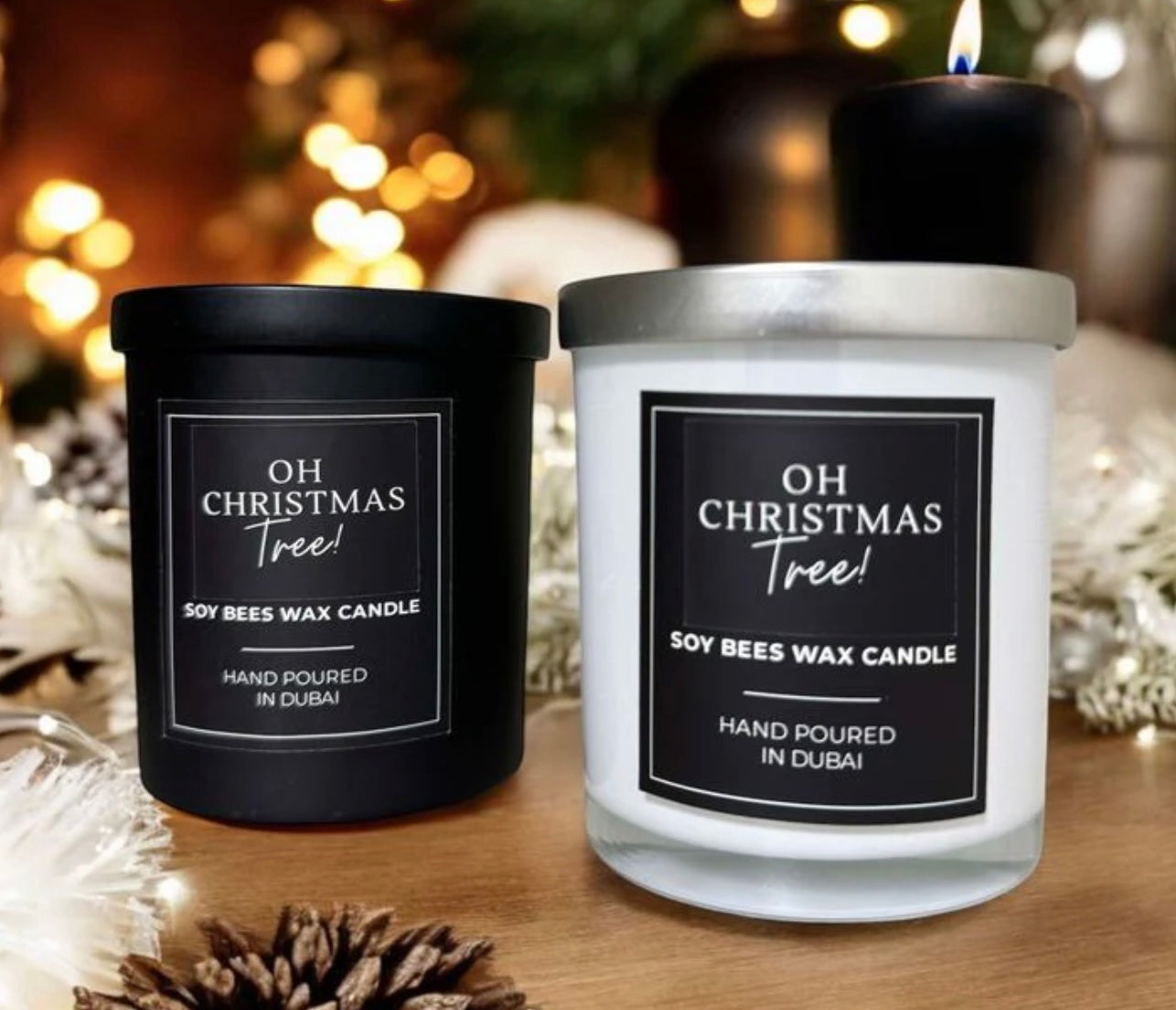 Oh Christmas Tree - 8oz White Glass Candle