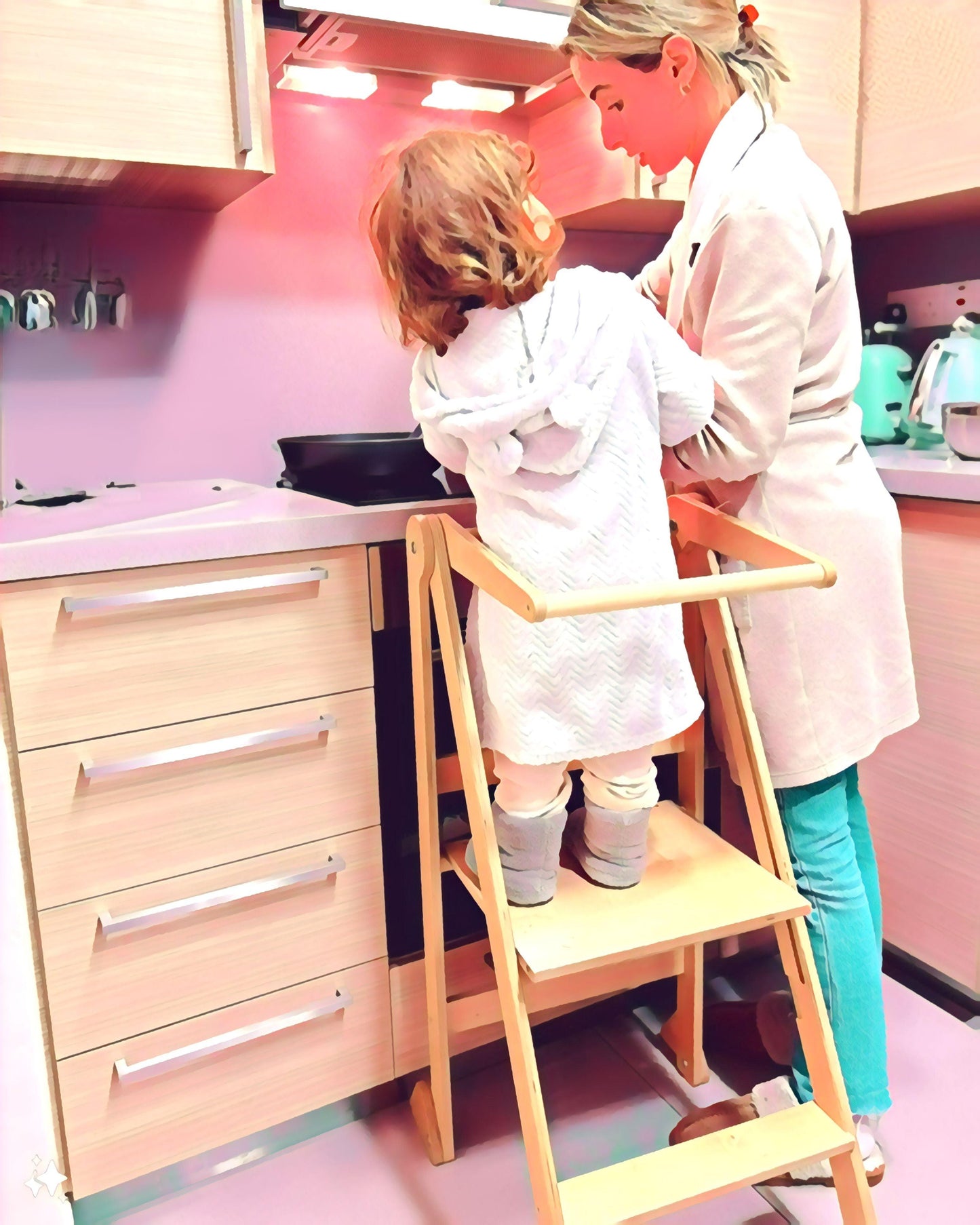 Miamamma Foldable Montessori Toddler Tower