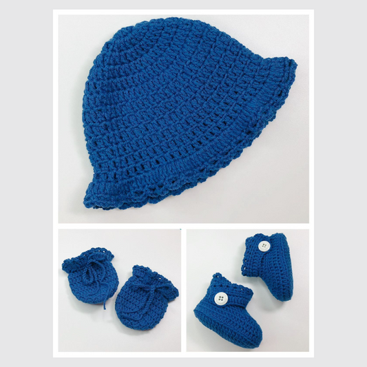 Midnight Snuggles Crochet Baby Set (Customizable, Made-to-order)