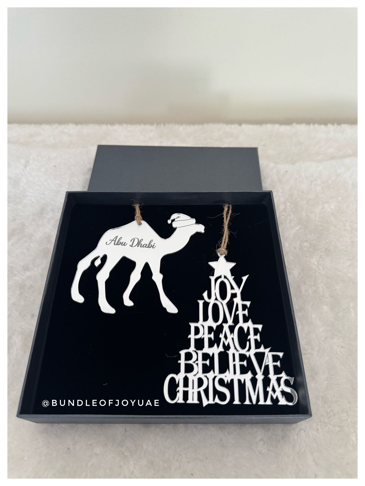 Boxed Set of 4 Assorted Acrylic Ornaments