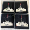 Boxed Set of 4 Acrylic Dubai Skyline Ornaments