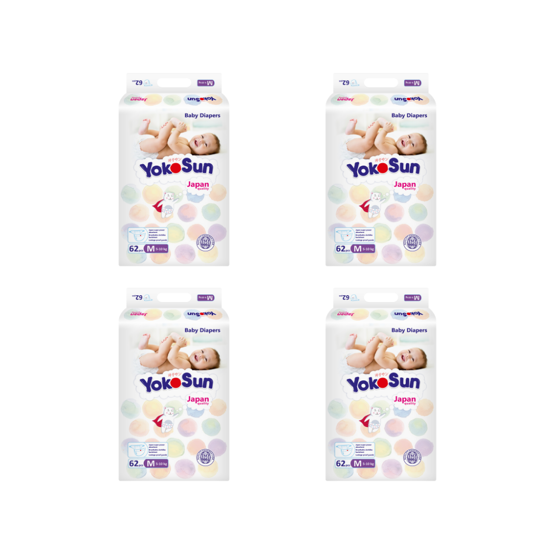 Comfort Baby Diapers, Size 3 Medium (5-10 kg), 62 pcs x 1 Pack Super Saver Bundle