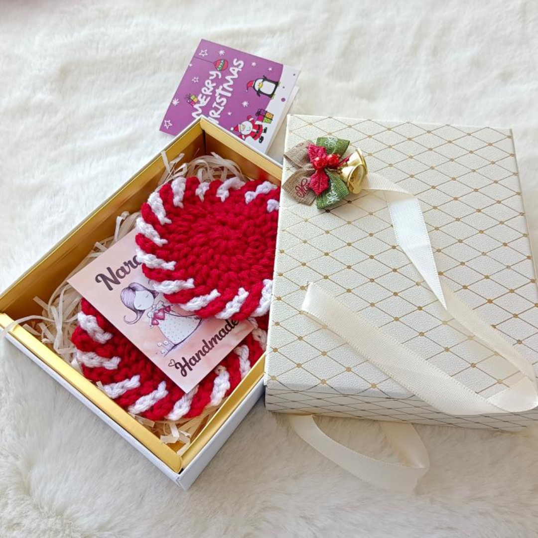 Handmade Holiday themed Coasters (03 Pcs)