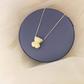 925 Silver Flower Girl Teddy Necklace - White Bear Limited Edition*