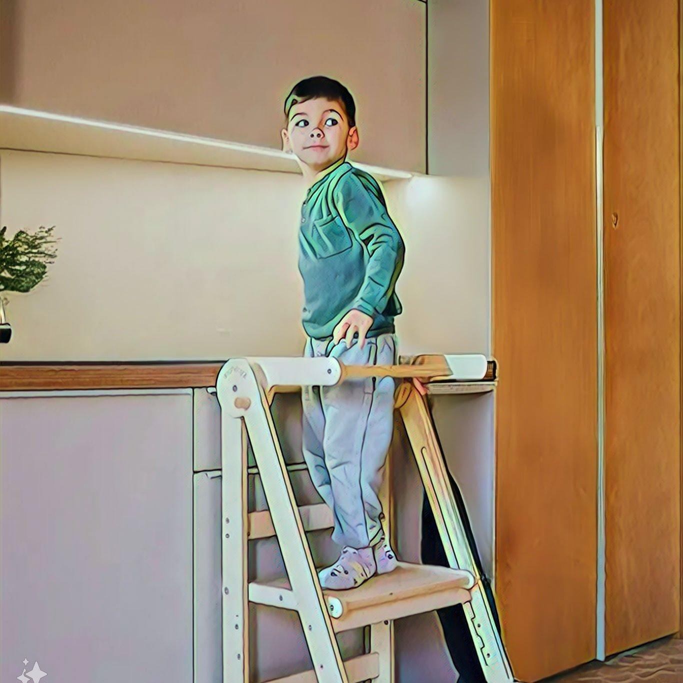 Foldable Montessori Toddler Tower