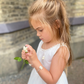 925 Silver Flower Girl Teddy Necklace - White Bear Limited Edition*