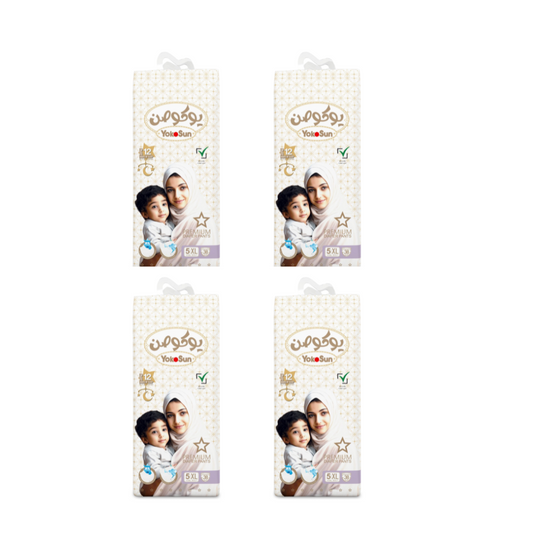 Premium Baby Diaper Pants, Size 5 / XL (12-20 kg), 38 pcs x 4 Pack Super Saver Bundle
