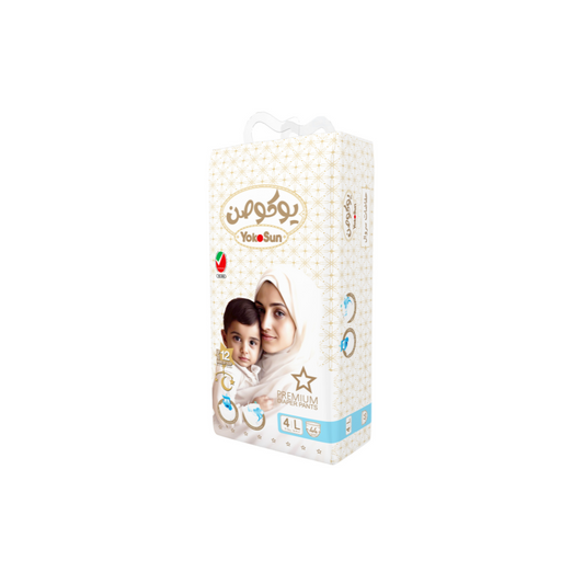 Premium Baby Diaper Pants, Size 4 / Large (9-14 kg), 44 pcs x 1 Pack