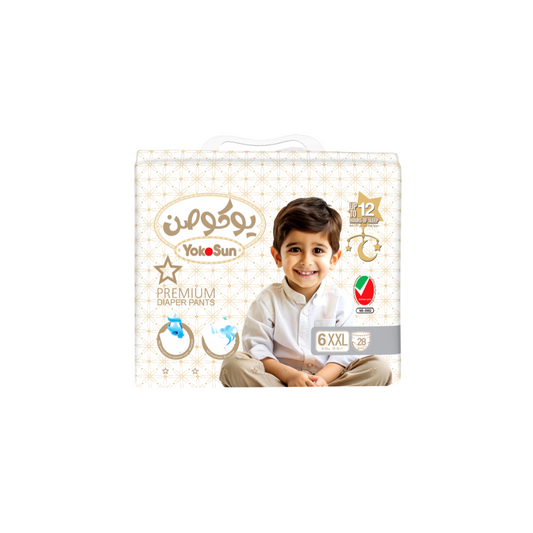 Premium Baby Diaper Pants, Size 6 / 2XL (15-23 kg), 28 pcs x 1 Pack