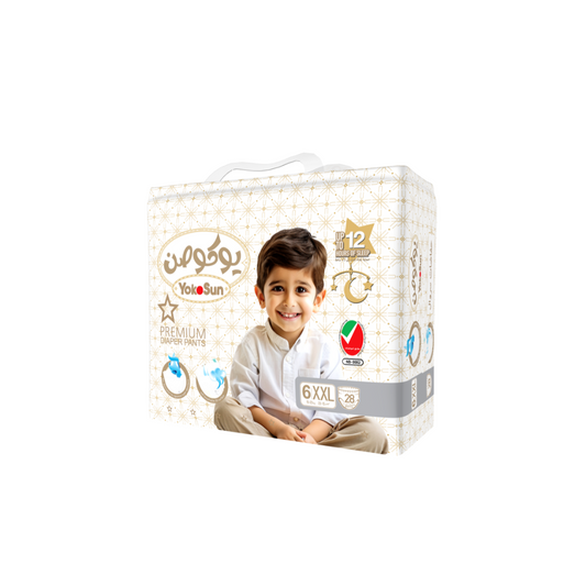 Premium Baby Diaper Pants, Size 6 / 2XL (15-23 kg), 28 pcs x 1 Pack
