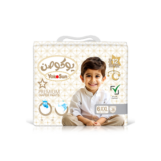 Premium Baby Diaper Pants, Size 6 / 2XL (15-23 kg), 28 pcs x 1 Pack