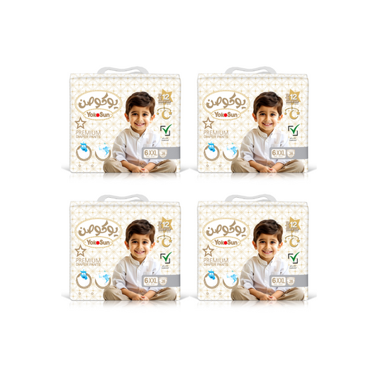 Premium Baby Diaper Pants, Size 6 / 2XL (15-23 kg), 28 pcs x 4 Pack Super Saver Bundle