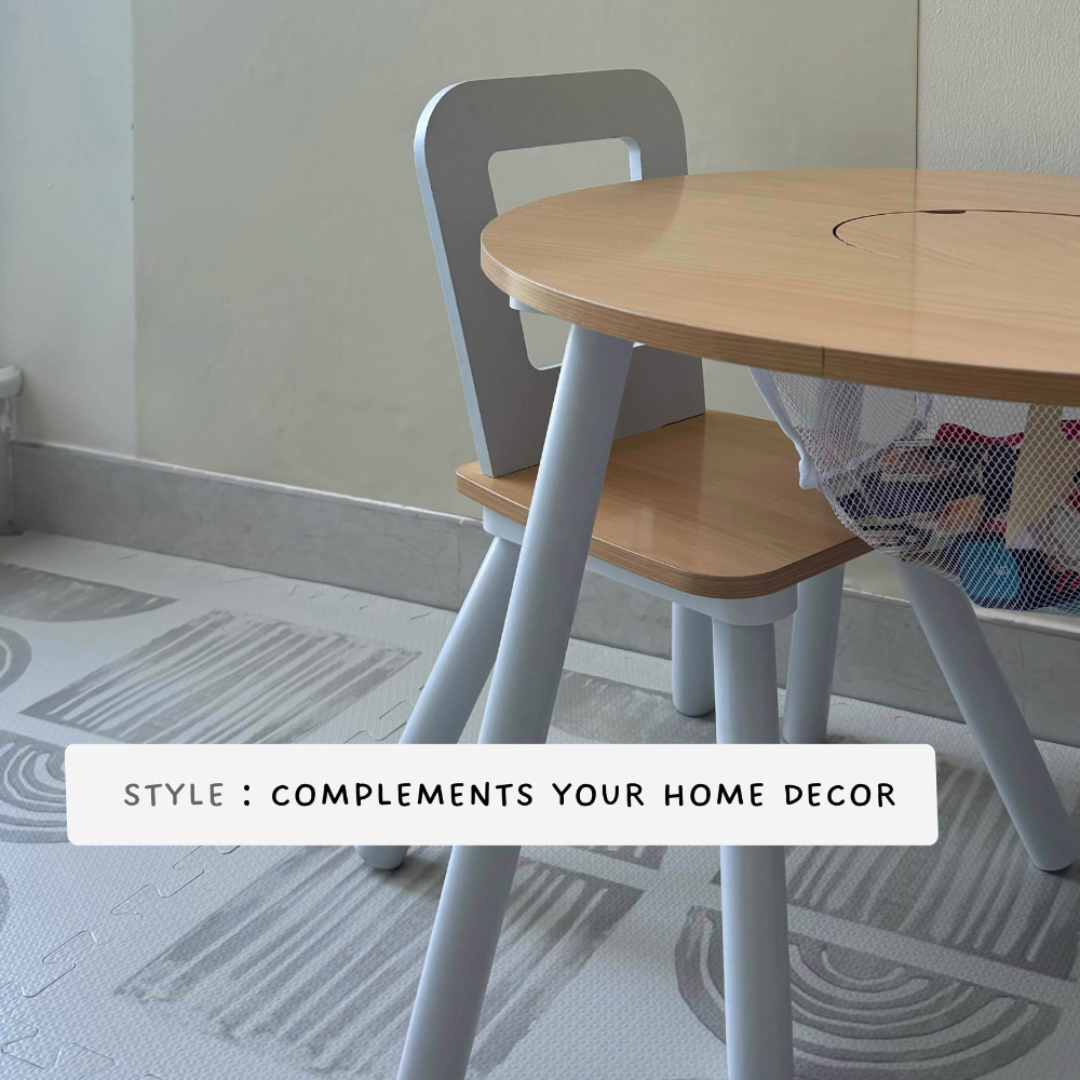 Neutral Baby Playmat, 6 EVA Foam Tiles, 180x120cm - Grey and White