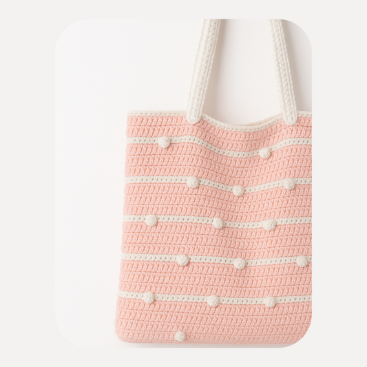 Dotty Days Crochet Mom Tote Bag (Customizable, Made-to-order)