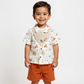 Boy City Design Muslin 3pc Set, Beige, Baby Boy, 6-9 Months