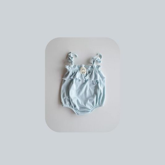 Celeste Summer Romper Blue, Baby Girl, 3-6 Months