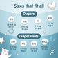 Comfort Baby Diapers, Size 4 Large (9-13 kg), 54 pcs x 4 Pack Super Saver Bundle