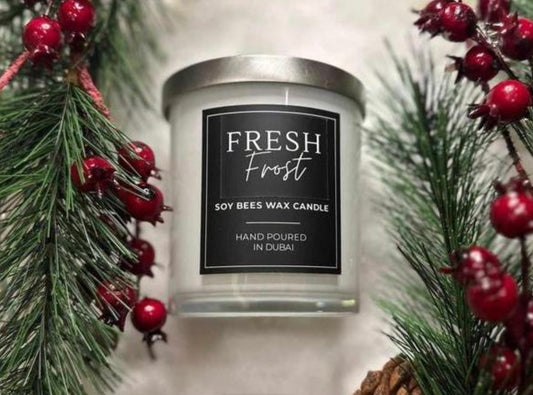 Fresh Frost - 8oz White Glass Candle