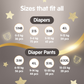 Premium Baby Diaper Pants, Size 5 / XL (12-20 kg), 38 pcs x 4 Pack Super Saver Bundle