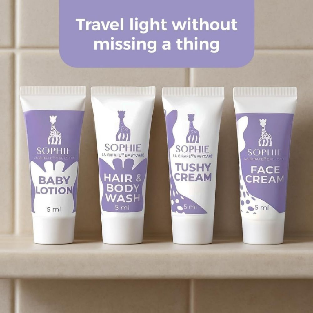Tiny Traveler 2 [Wipes 6x, Body Lotion Face Cream, Body Wash, Tushy Cream]