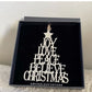 Boxed Set of 4 "Christmas Tree Word Ornament" Acrylic OR Wooden