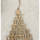 Boxed Set of 4 "Christmas Tree Word Ornament" Acrylic OR Wooden