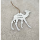 Set of 4 Festive Camel Ornaments Acrylic OR Wooden